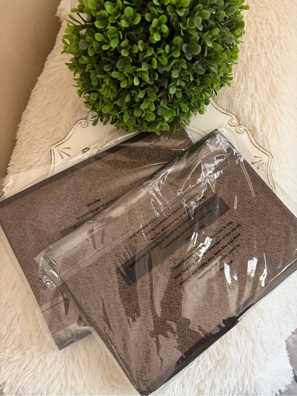 Essentials Brown Collapsible Fabric Storage Bin (2)